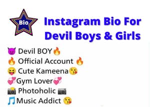 Devil Bio For Instagram