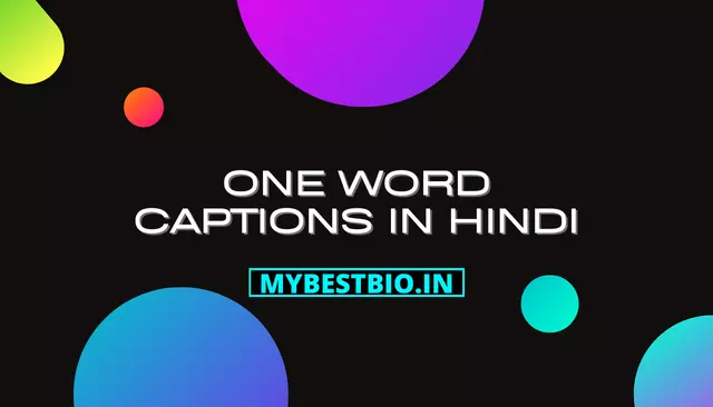 381 BEST One Word Captions Hindi One Word Captions For Instagram In 